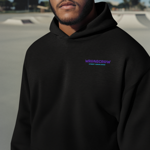 Wrongcrow Hoodie Dezenter Street Knowledge Print