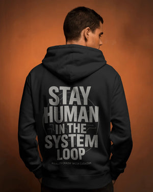 Stay Human Oversize Hoodie Wrongcrow