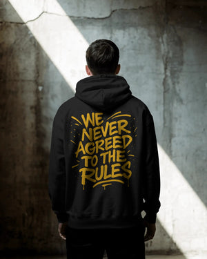 „Never Agreed To The Rules Typo“ Hoodie