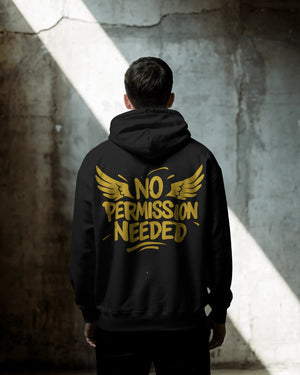 „No Permission Needed Typo“ Hoodie