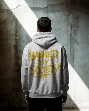 „Banned by Society Typo“ Hoodie