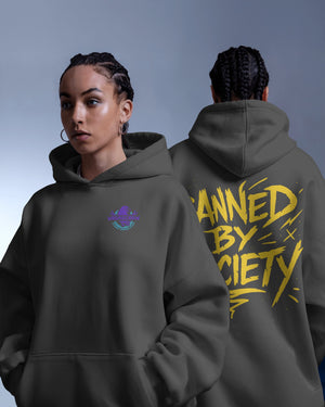 „Banned by Society Typo“ Hoodie