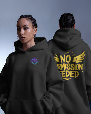 „No Permission Needed Typo“ Hoodie