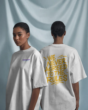 „Never Agreed To The Rules Typo“ Tee