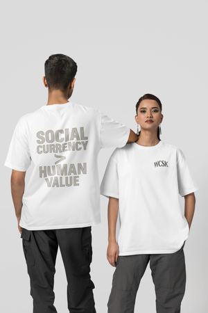Social Currency Tee Oversize Streetwear Wrongcrow 