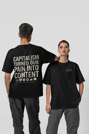 Capitalism Tee Oversize Streetwear Wrongcrow 