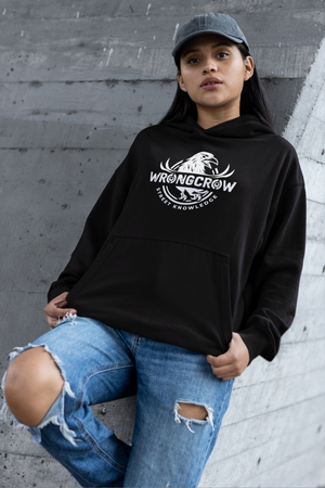 Wrongcrow Hoodie Original Street Knowledge Print