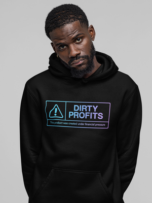 Dirty Profits – Financial Pressure Warning Streetwear Oversized Hoodie