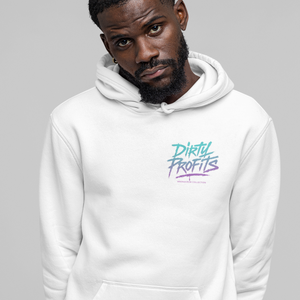 Dirty Profits Chest Print Streetwear Oversized Hoodie