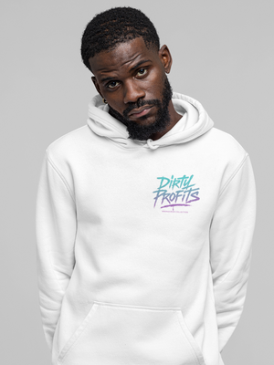 Dirty Profits Chest Print Streetwear Oversized Hoodie