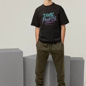Dirty Profits Bold Print Streetwear Oversized Tee