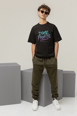 Dirty Profits Bold Print Streetwear Oversized Tee