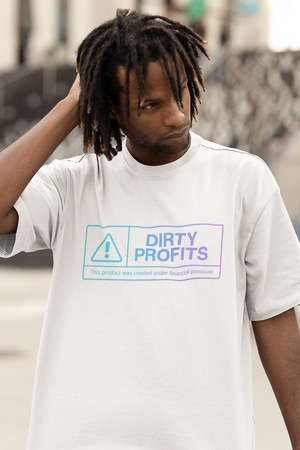 Dirty Profits Warning Streetwear Oversized Tee