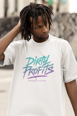 Dirty Profits Bold Print Streetwear Oversized Tee