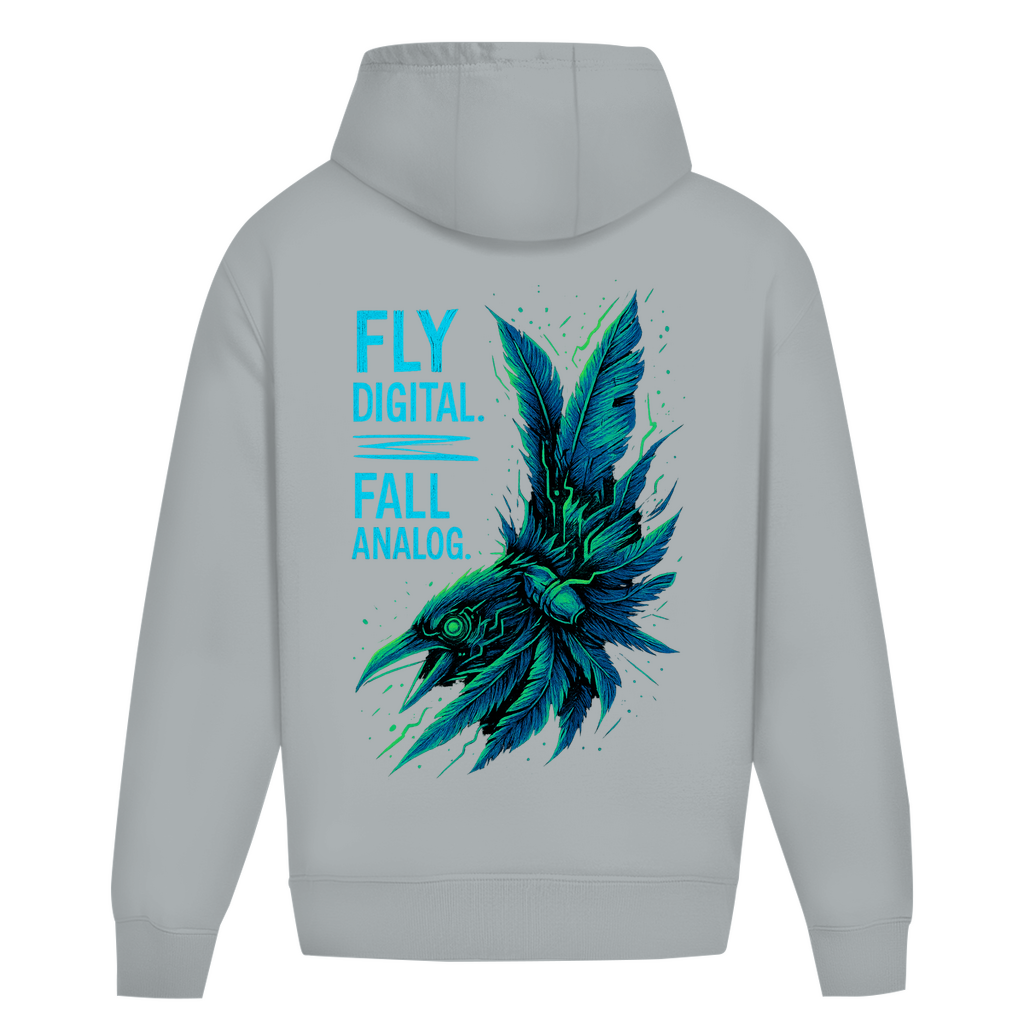 Oversize Hoodie Ohne Kordel Fly Digital - Clothes