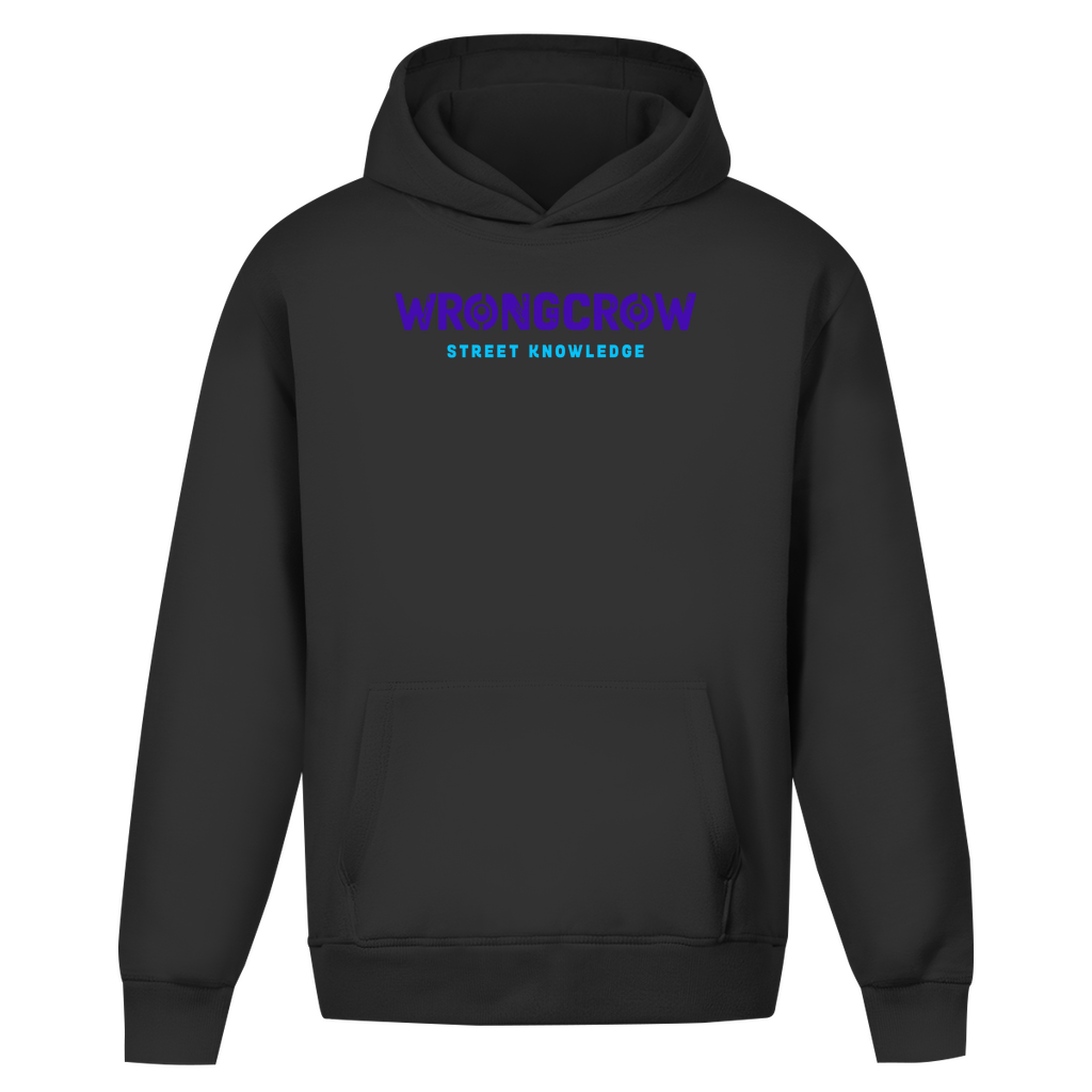 Oversize Hoodie Ohne Kordel Wrongcrow - Deep Black / S - Clothes