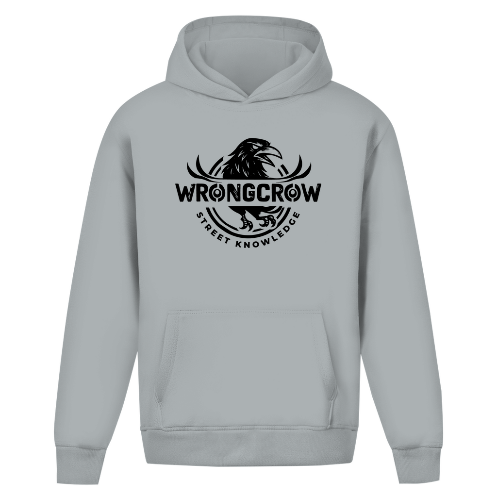 Oversize Hoodie Ohne Kordel Wrongcrow - Light Asphalt / S - Clothes