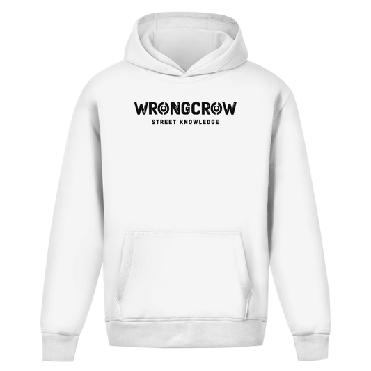 Oversize Hoodie Ohne Kordel Wrongcrow - White / S - Clothes