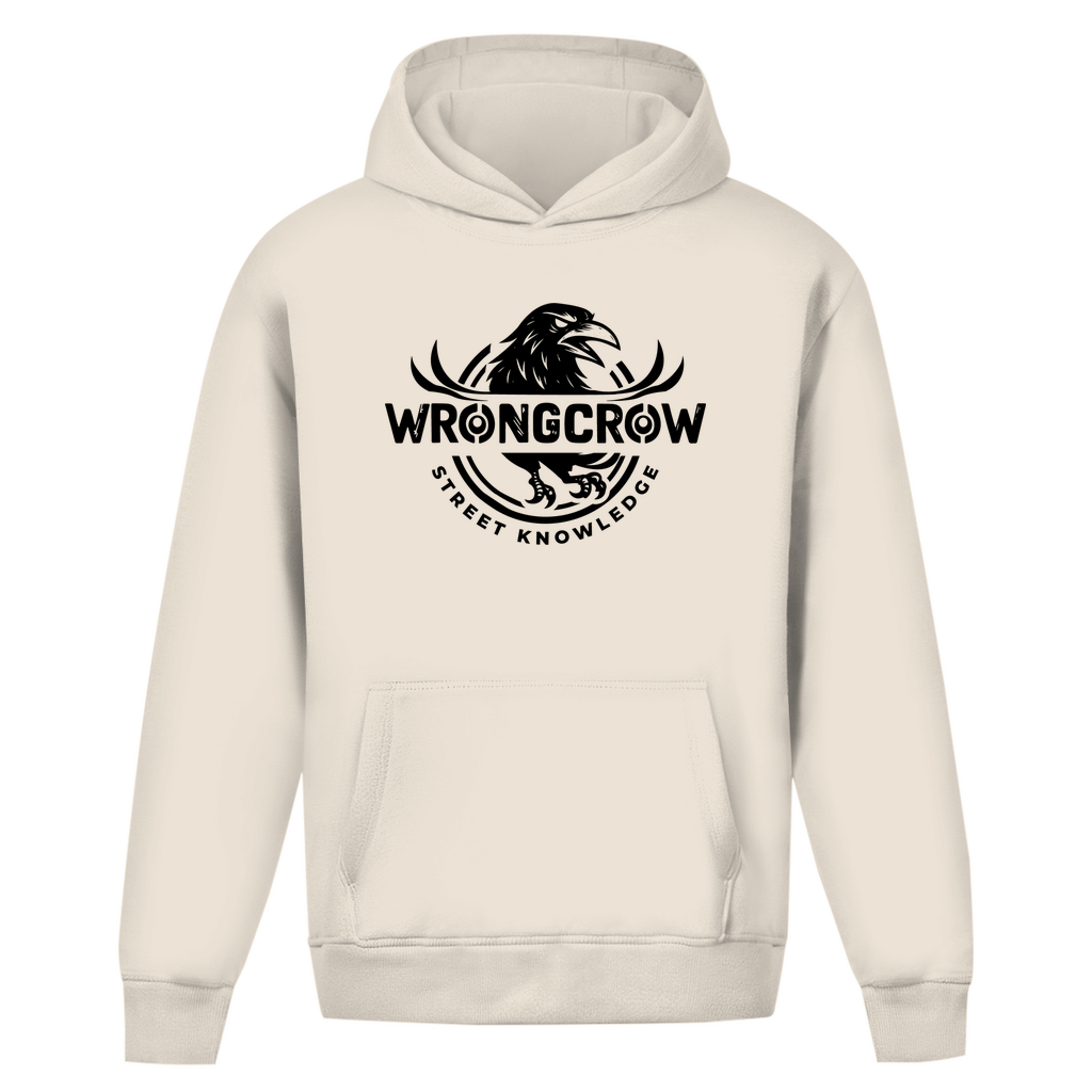 Oversize Hoodie Ohne Kordel Wrongcrow - White Sand / S - Clothes