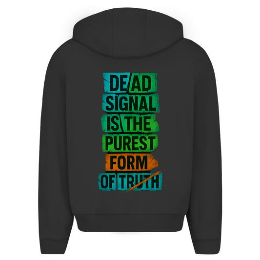 Oversize Zipper Dead Signal - Clothes