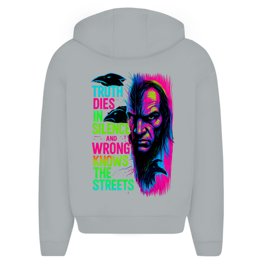 Oversize Zipper Truth Dies In Silence - Clothes
