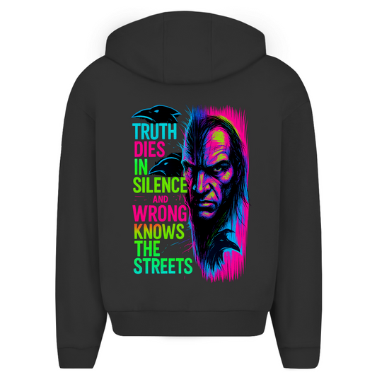 Oversize Zipper Truth Dies In Silence - Clothes