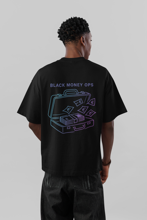 Black Money Ops Streetwear Oversized Tee