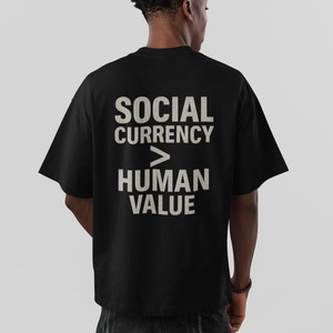 Social Currency Tee Oversize Streetwear Wrongcrow 
