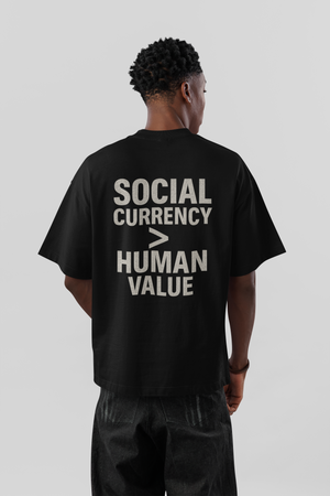 Social Currency Tee Oversize Streetwear Wrongcrow 