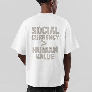 Social Currency Tee Oversize Streetwear Wrongcrow 