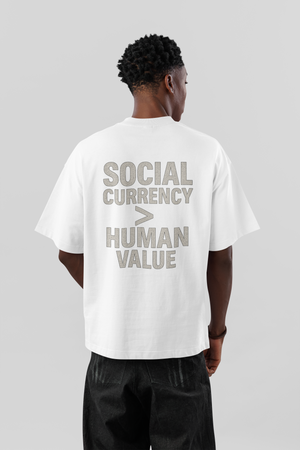 Social Currency Tee Oversize Streetwear Wrongcrow 