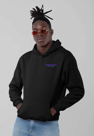 Wrongcrow Hoodie Dezenter Street Knowledge Print