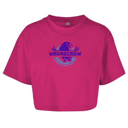 Queens Oversize Crop T-Shirt Wrongcrow - Hibiskus Pink / M - Clothes