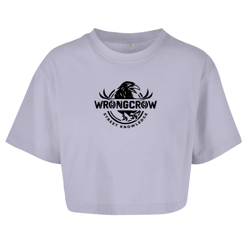 Queens Oversize Crop T-Shirt Wrongcrow - Soft Lilac / XS - Clothes
