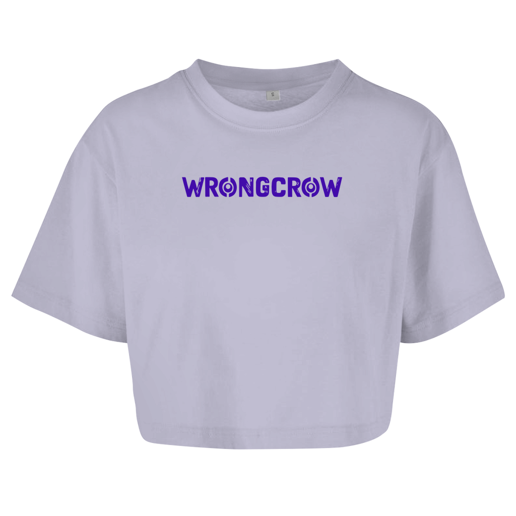 Queens Oversize Crop T-Shirt Wrongcrow - Soft Lilac / XS - Clothes