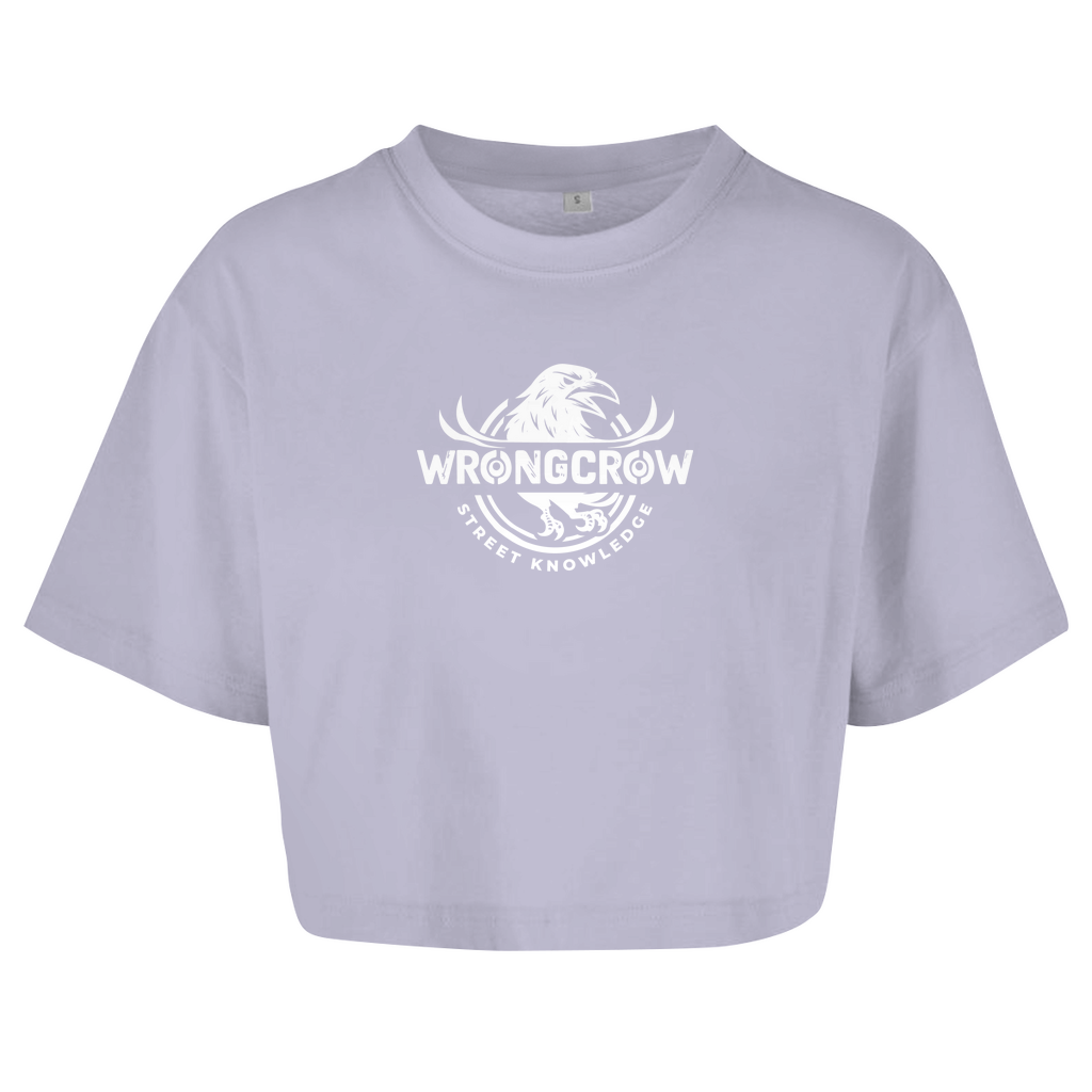 Queens Oversize Crop T-Shirt Wrongcrow - Soft Lilac / XS - Clothes