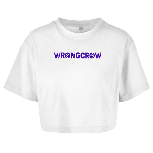 Queens Oversize Crop T-Shirt Wrongcrow - White / XS - Clothes