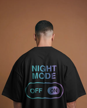 Night Mode On Streetwear Oversized Tee