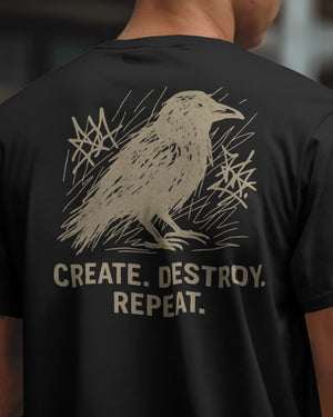 „Create. Destroy. Repeat.“ Tee